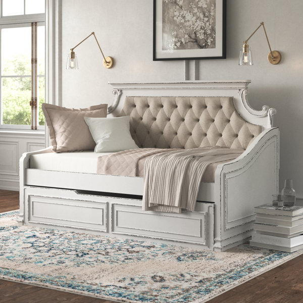 Laurel Foundry Modern Farmhouse Yuliana Upholstered Daybed with Trundle